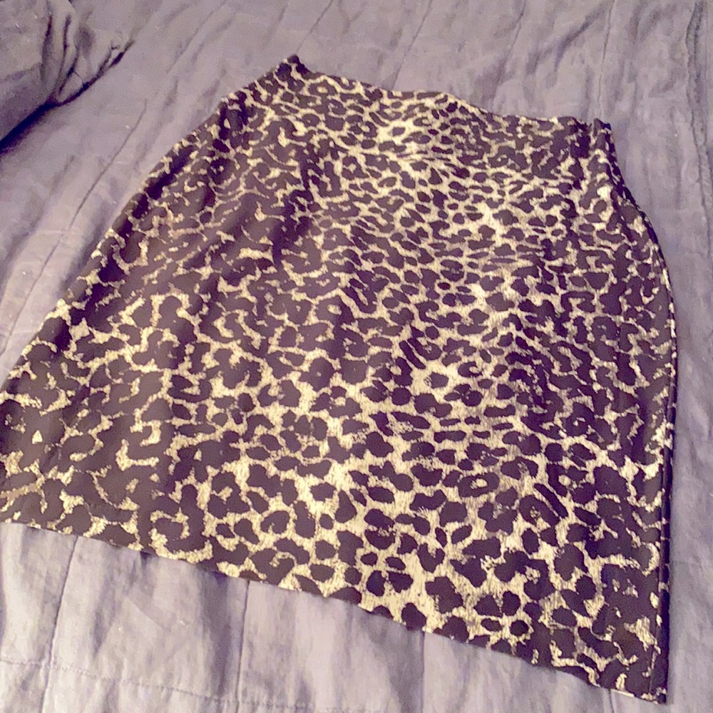 Norma Kamali leopard skirt